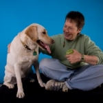 positive dog training client with her yellow Labrador, Massachusetts