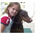 positive dog training for Doberman, veterinary technician LVT mom — client review for Alana Stevenson, New York